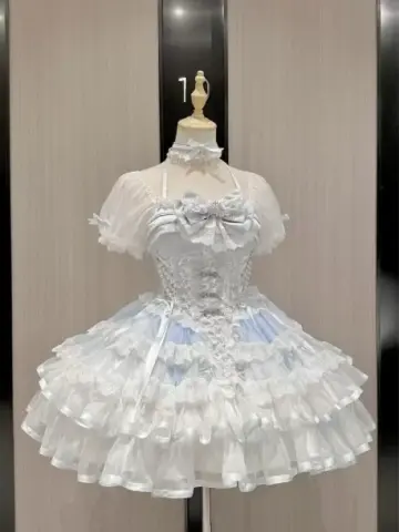 Gorgeous Pale Blue Beaded Homecoming Dress A-Line Halter Embroidery Corset Mini Birthday Dress RS734