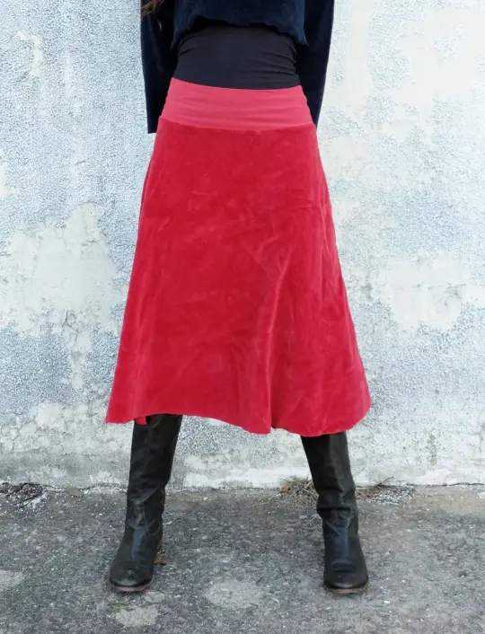 Simplicity Below Knee VELOUR Skirt