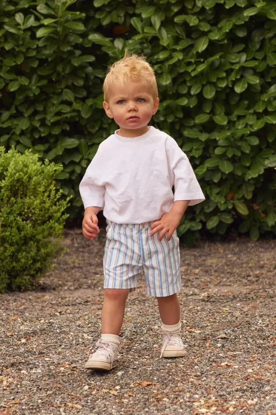 Mini Boys' James Shorts in Heritage Stripe