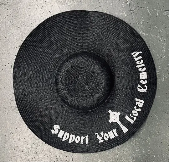 Support Your Local Cemetery XL Brim Floppy Sun Hat