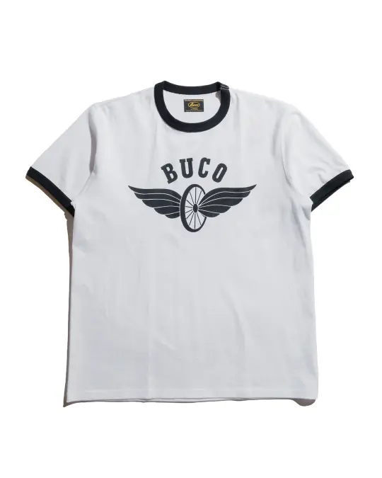 The Real McCoy's BC25004 Buco Tee / Flying Wheel White/Black