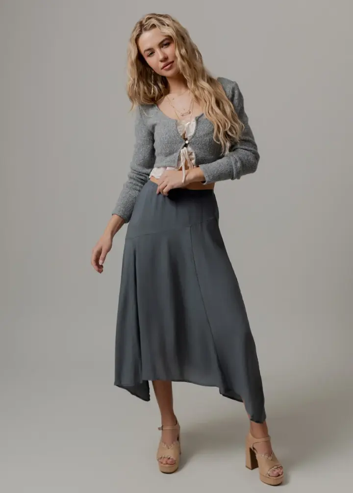 Apple Maxi Skirt in Teal