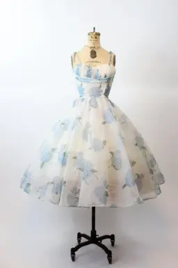 Pretty Floral Homecoming Dress ,Tulle Corset Mini Birthday Dress Cami Dress RS1229