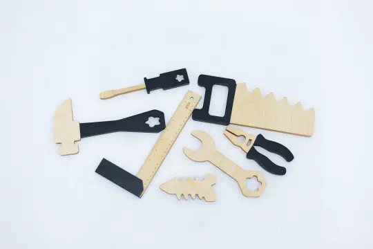 Wooden Toy Tool Box Set