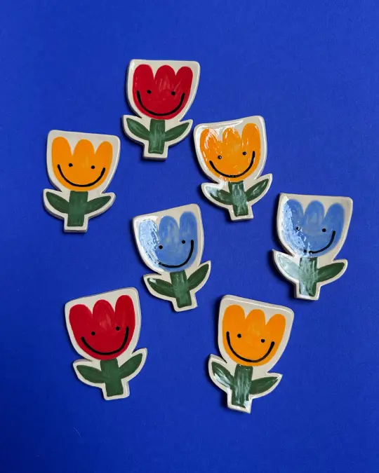 Flower Ceramic Magnets