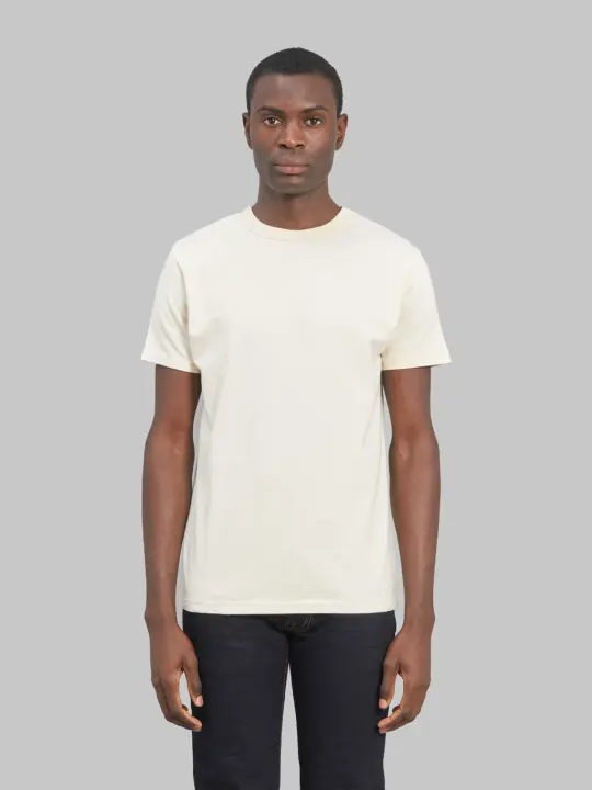 Samurai Jeans SJST25-RIM Inlay Loopwheel Solid Tee Ivory