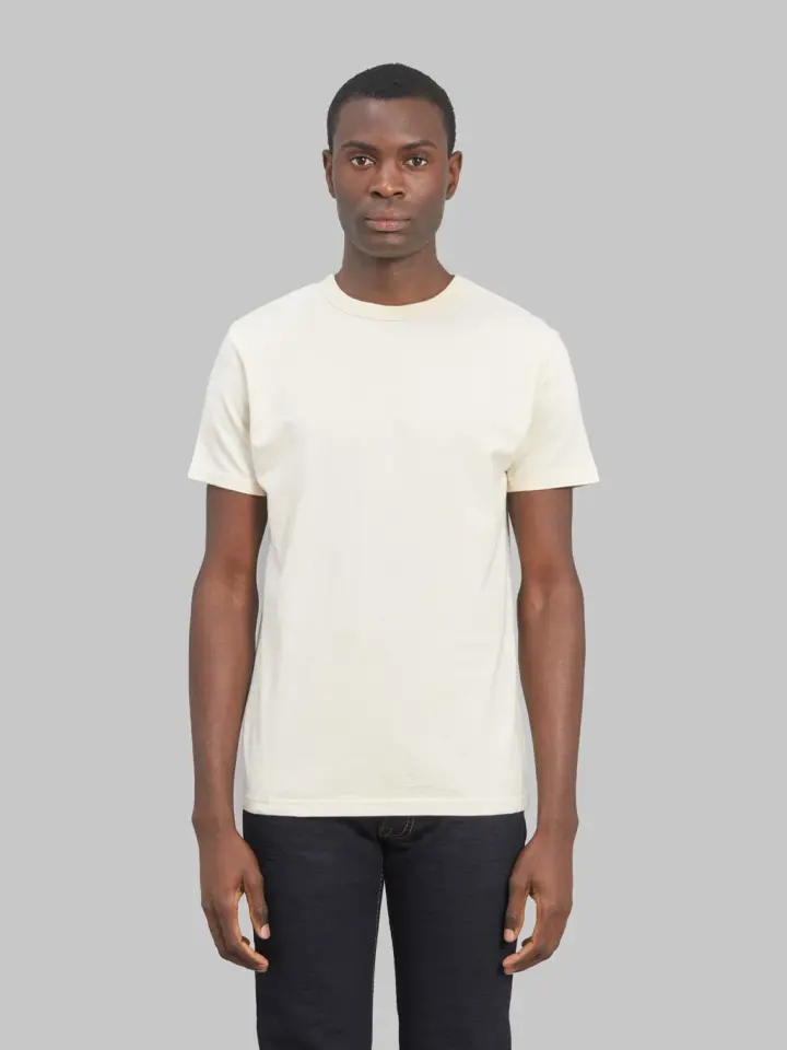 Samurai Jeans SJST25-RIM Inlay Loopwheel Solid Tee Ivory