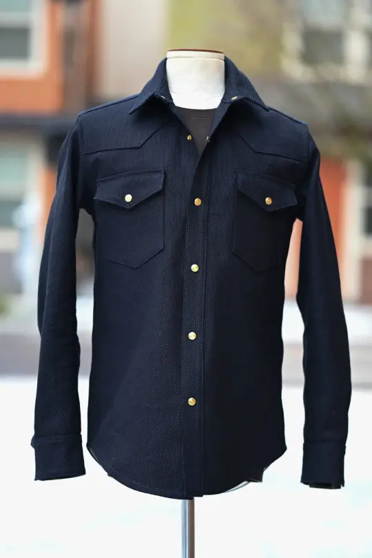 **SECONDS** Townes Western Shirt 16oz Indigo Sashiko Ori