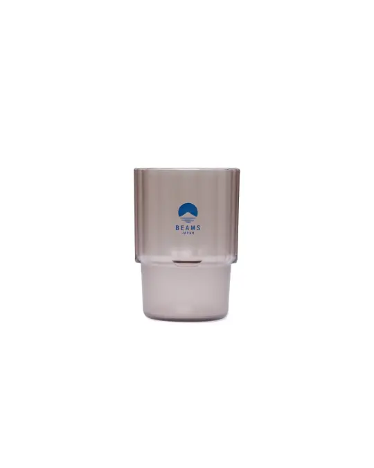Beams Japan Stacking Cup Clear Brown/Navy Logo