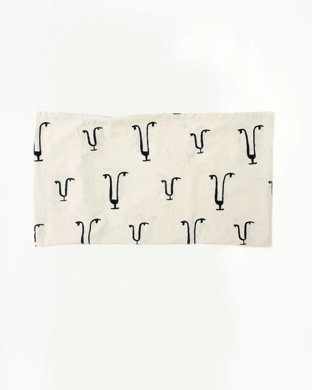 Gatta Cat Block Print King Pillow Sham: Natural Cotton