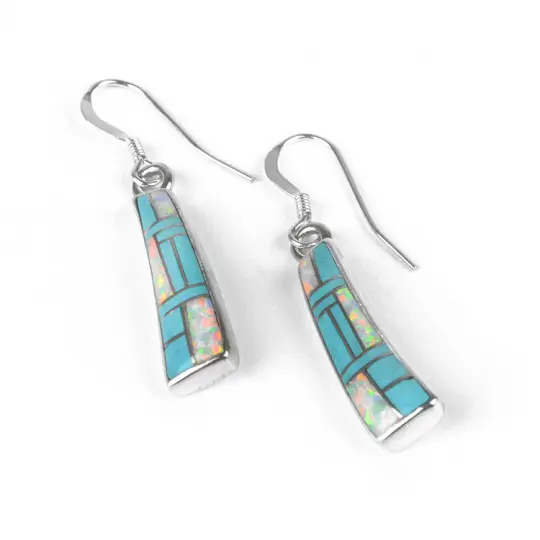 Turquoise & Opal Earrings