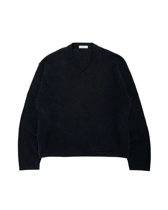 Lady White Co. Wool V Neck Sweater Deep Navy