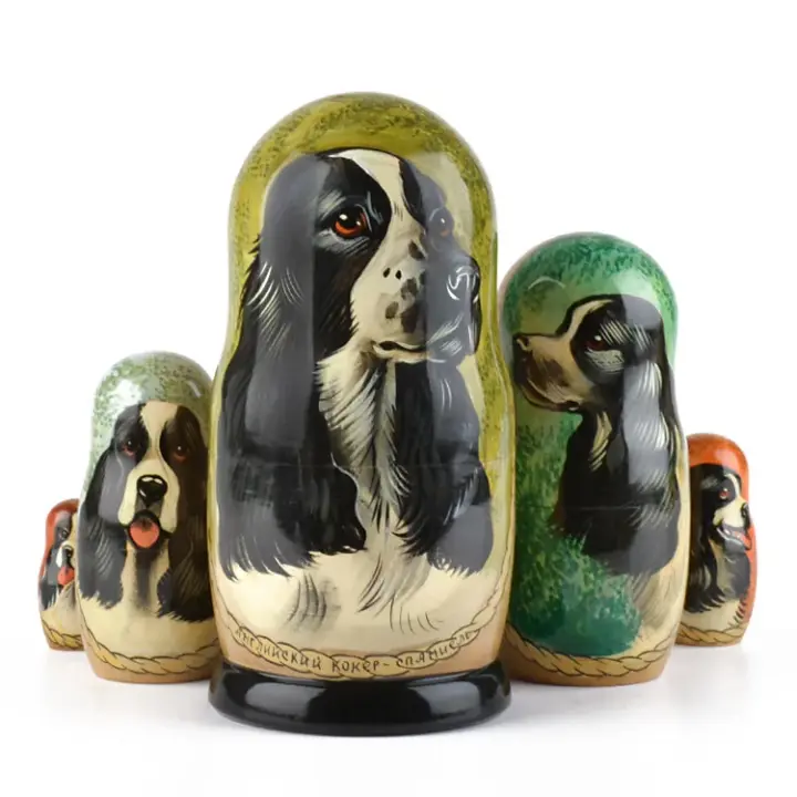 English Cocker Spaniel Dog Stacking Doll