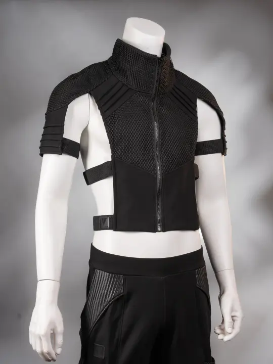 488-L Black cyberpunk vest