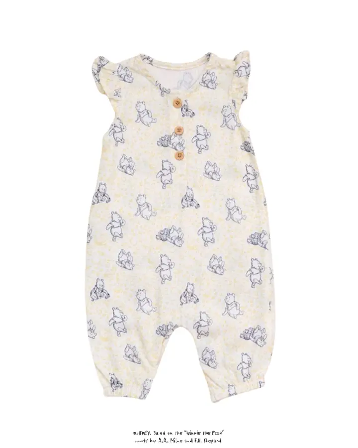 Caitlyn Romper - Yellow Hunny Pooh (3M left!)