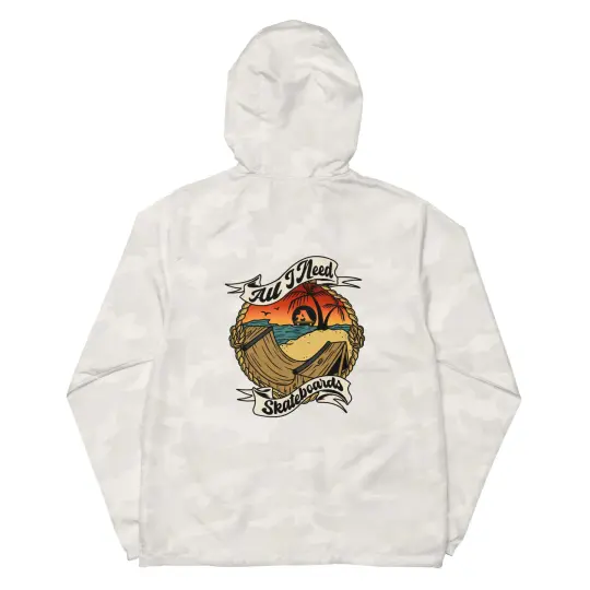 Skaters Island unisex lightweight zip up windbreaker