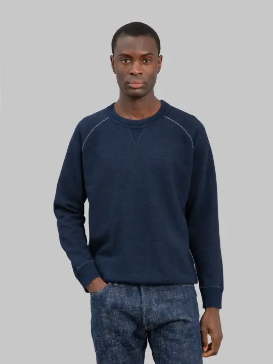 Pure Blue Japan 5409-ID Yarn Dyed Indigo Sweatshirt