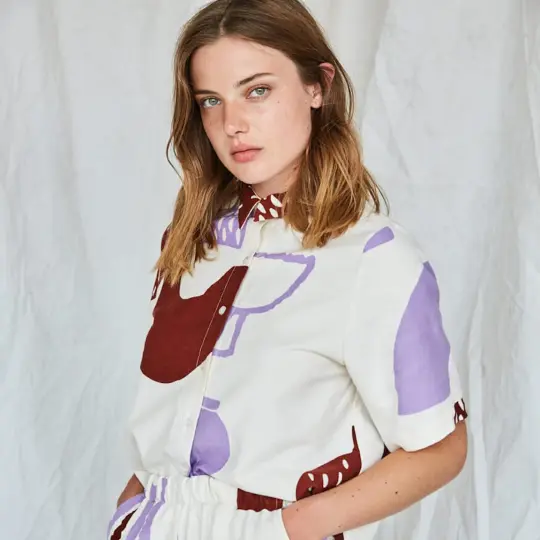 Maison Jaune Shirt in Ivory Poterie