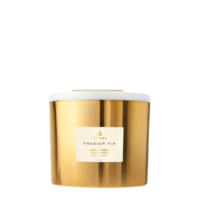 Thymes Frasier Fir Gold 3-wick Candle