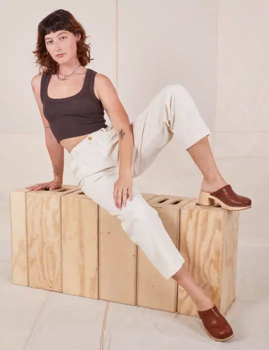 Heavyweight Trousers - Vintage Tee White