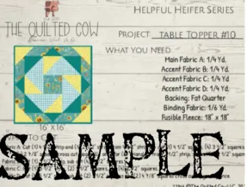 Helpful Heifer Table Topper #10