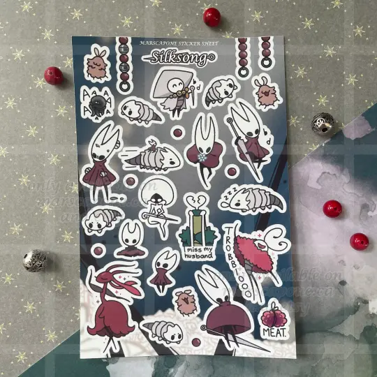 Silksong Sticker Sheet v2