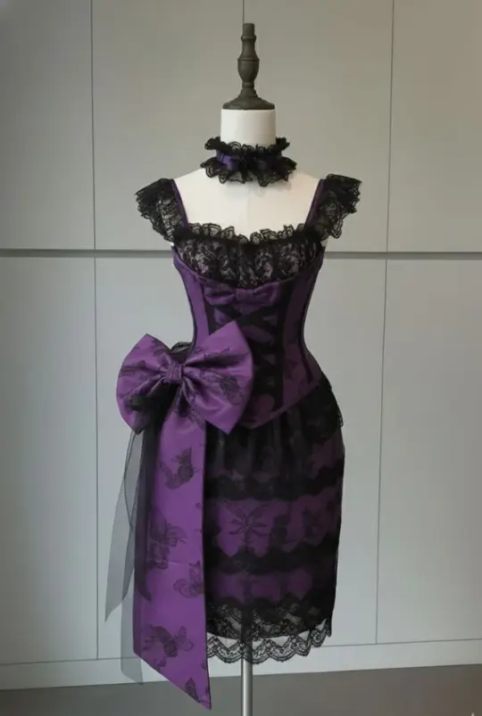 Lace Trim Women's Homecoming Dress Purple Bodycon Short Prom Dress RS2300
