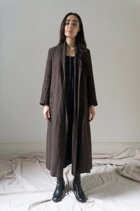 Wren Linen Jacket - Clove