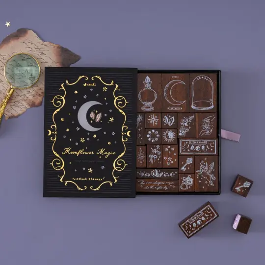 Tsuki ‘Moonflower Magic’ Bullet Journal Stamp Set ☾