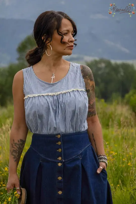 Cotton Camisole Tank in Kansas- Medium