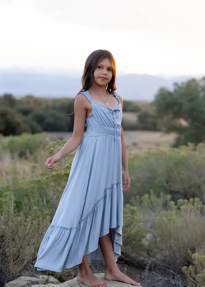 Alora Dress in Pale Blue