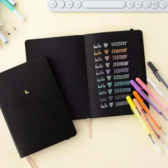 Tsuki 'Midnight Edition' Black Page Bullet Journal ☾