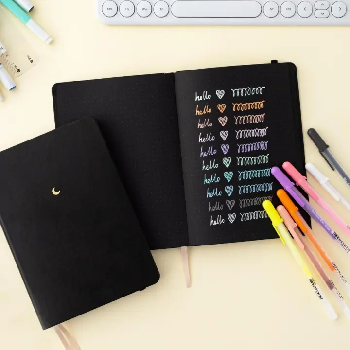 Tsuki 'Midnight Edition' Black Page Bullet Journal ☾