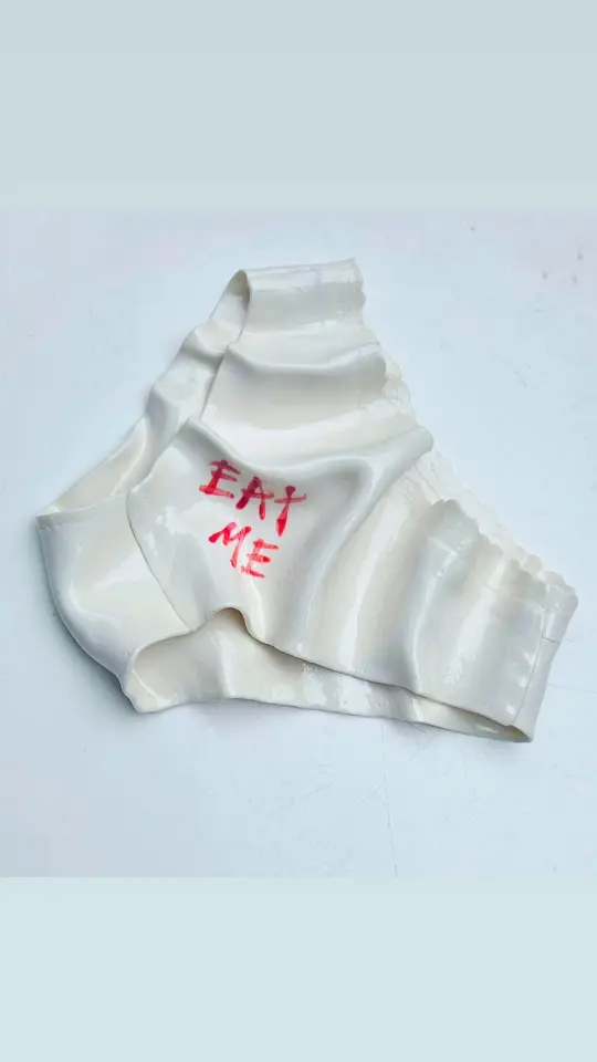EAT ME porcelain panties