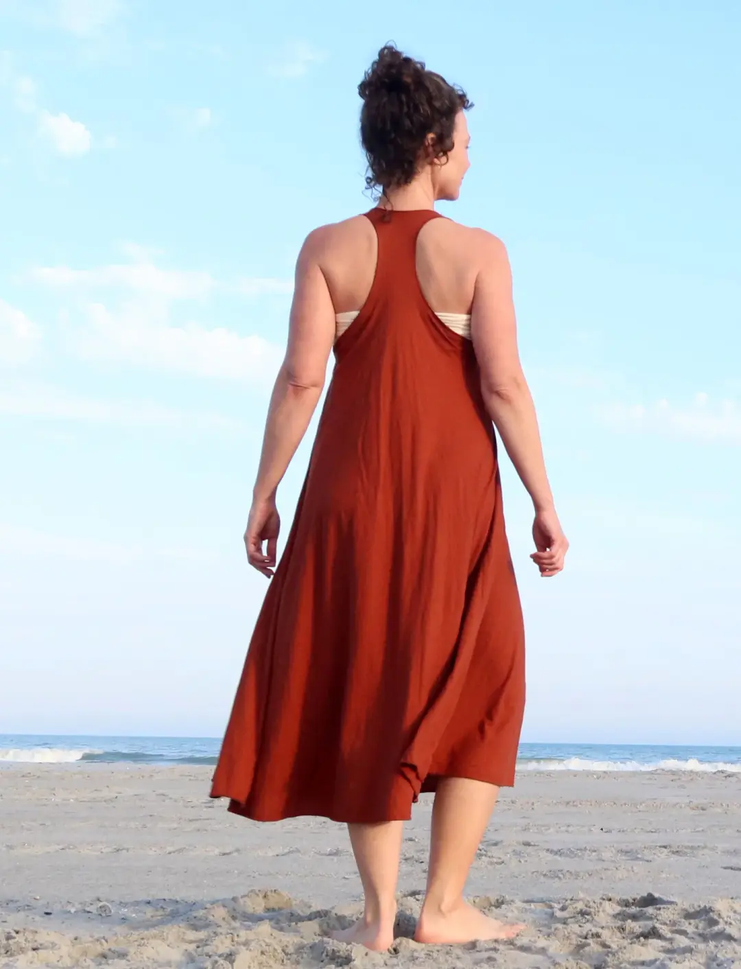 Racerback Tank Wanderer Below Knee Dress