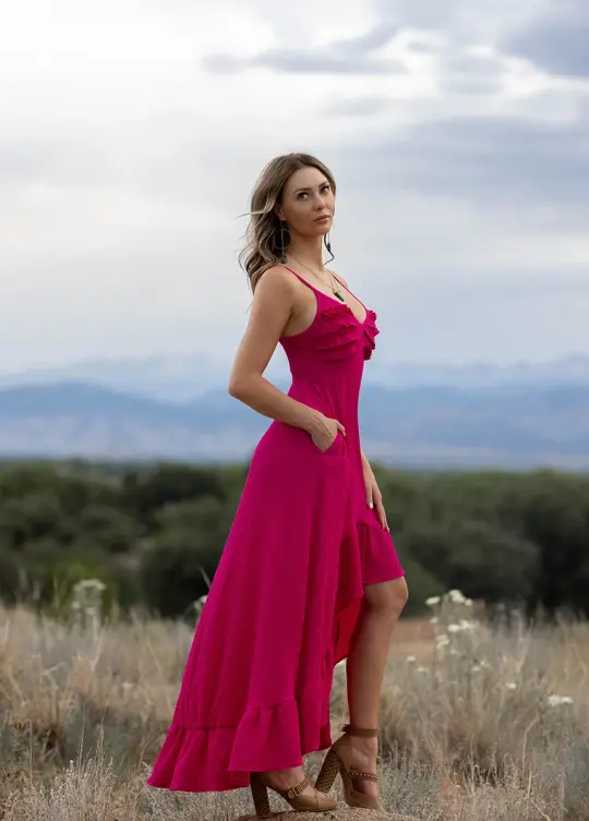 Rumi Dress in Berry