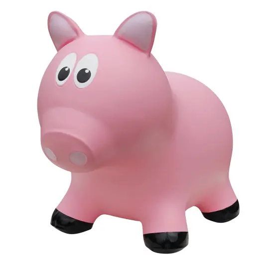Farm Hoppers Toddler and Kids Inflatable Pig Hopper Toy, Pink