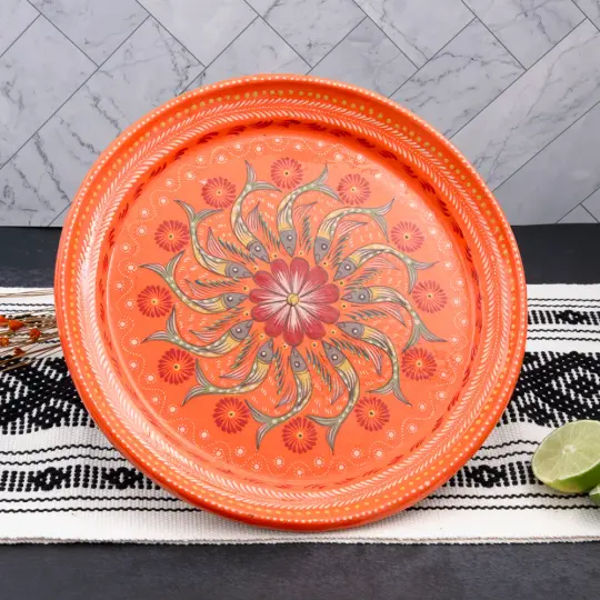Peces de Capula Medium Serving Platter with Mandala