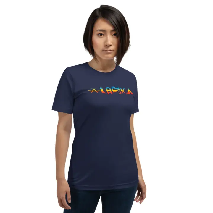 Alaska as Shapes - Sunset on Navy