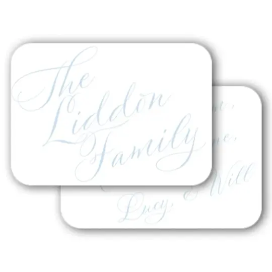 Simple Slanted Script Family Enclosure Card