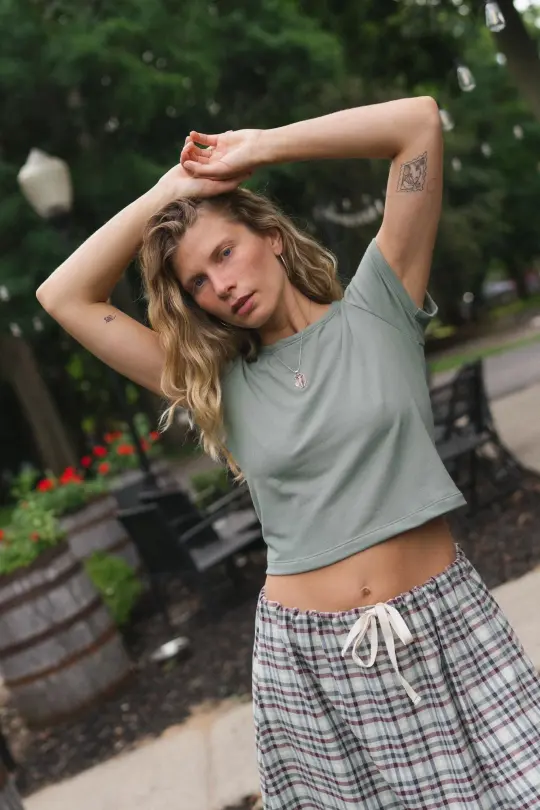 Eden Tee in Pistachio