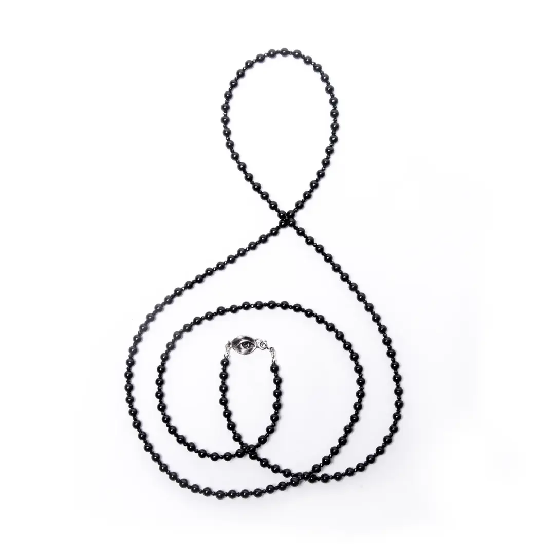 Morgana. Onyx Mourning Beads.