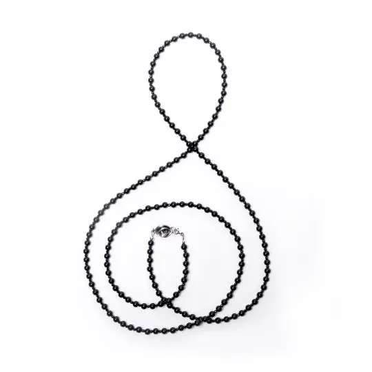 Morgana. Onyx Mourning Beads.