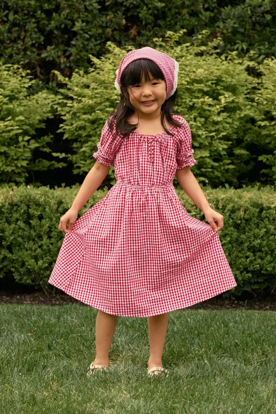 Mini Jessie Dress in Red Gingham