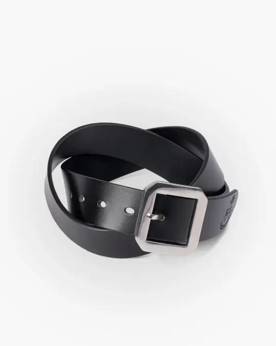 OGL Single Prong Garrison Buckle Leather Belt - Black