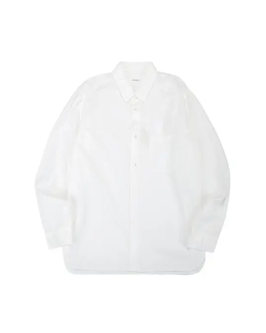 Sage de Cret Organic Cotton Bloadcloth Regular Collar Shirt L/S Off White