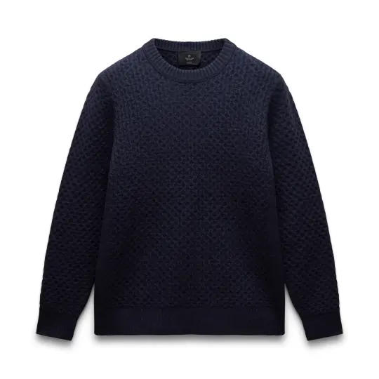 Merino Honeycomb Crewneck
