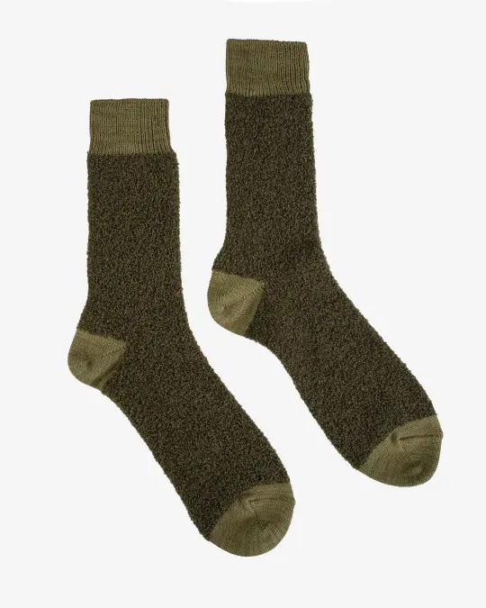 Decka Baby Alpaca & Merino Wool Socks - Olive