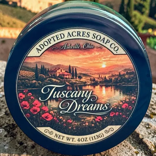 Tuscany Dreams 4 oz Shave Soap.   Grand Champion 2.0