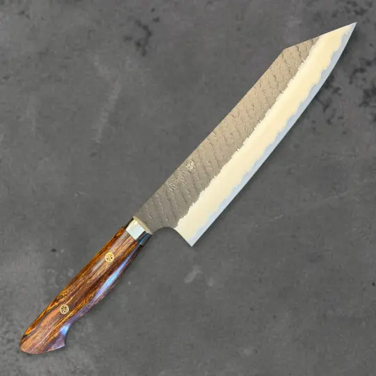 Nigara SG2 Kurouchi Tsuchime Kiritsuke Gyuto 210mm with Ironwood Yo Handle